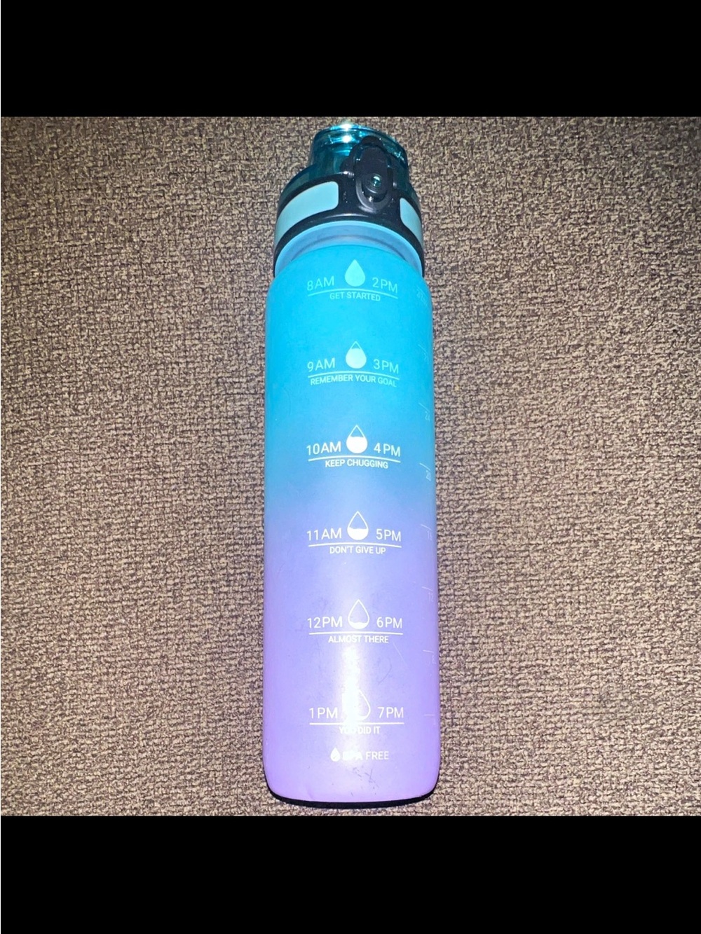 Gradient Blue to Purple Motivational Water Bottle - Women Bath & Body